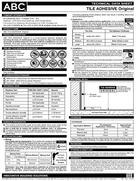 Technical Datasheet ABC Service Box 